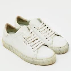 Pre Owned Axel Arigato White Leather Clean 90 Low Top Sneakers Size 36