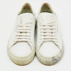 Pre Owned Axel Arigato White Leather Clean 90 Low Top Sneakers Size 36