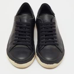 Pre Owned Axel Arigato Black Leather Clean 90 Low Top Sneakers Size 36