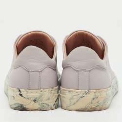 Pre Owned Axel Arigato Lilac Leather Clean 90 Low Top Sneakers Size 36
