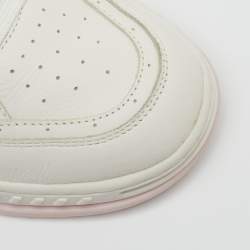 Pre Owned Axel Arigato White/Light Pink Leather Area Low Top Sneakers Size 40