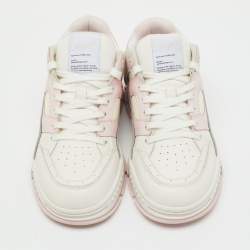 Pre Owned Axel Arigato White/Light Pink Leather Area Low Top Sneakers Size 40