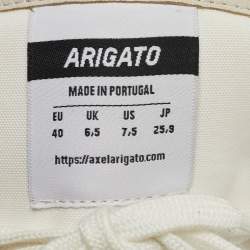 Pre Owned Axel Arigato Beige Nubuck and Leather Dice Sneakers Size 40