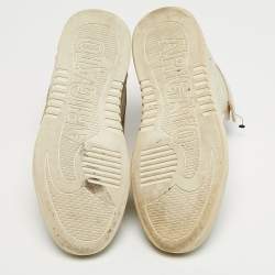 Pre Owned Axel Arigato Beige Nubuck and Leather Dice Sneakers Size 40