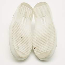 Pre Owned حذاء رياضي أكسل أريجاتو جلد أبيض بأربطة مقاس 38