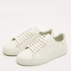 Pre Owned حذاء رياضي أكسل أريجاتو جلد أبيض بأربطة مقاس 38