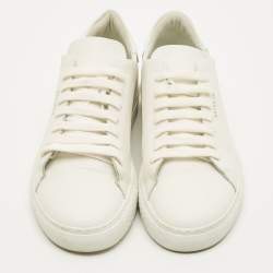 Pre Owned حذاء رياضي أكسل أريجاتو جلد أبيض بأربطة مقاس 38