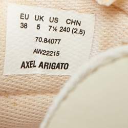 مملوكة مسبقًا Axel Arigato Marathon Runner Size 38 White Canvas and Suede Low Top Sneakers