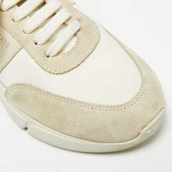 مملوكة مسبقًا Axel Arigato Marathon Runner Size 38 White Canvas and Suede Low Top Sneakers