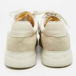 مملوكة مسبقًا Axel Arigato Marathon Runner Size 38 White Canvas and Suede Low Top Sneakers