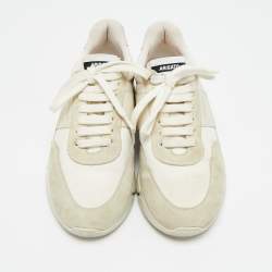 مملوكة مسبقًا Axel Arigato Marathon Runner Size 38 White Canvas and Suede Low Top Sneakers