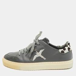 مملوكة مسبقًا Axel Arigato Clean 90 Size 37 Tricolor Leopard Print Calf Hair and Leather Lace Up Sneakers
