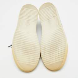 Pre Owned حذاء رياضي أكسل أريجاتو طباعة ليوبارد ثلاثي الألوان جلد العجل ورباط علوي مقاس 37