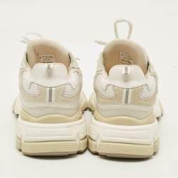 مملوكة مسبقًا Axel Arigato Sphere Runner Size 37 White/Grey Mesh Nubuck Leather Lace Up Sneakers