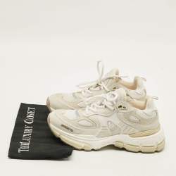 مملوكة مسبقًا Axel Arigato Sphere Runner Size 37 White/Grey Mesh Nubuck Leather Lace Up Sneakers