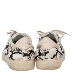 Axel Arigato Beige/Brown Pony Hair And Leather Low Top Sneakers Size 41