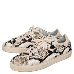 Axel Arigato Beige/Brown Pony Hair And Leather Low Top Sneakers Size 41