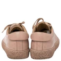 Pre Owned Axel Arigato Pink Leather Lace Up Sneakers Size 37