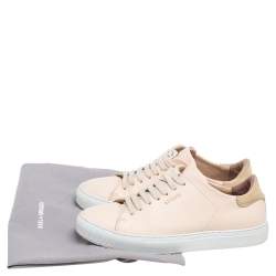Axel Arigato Beige Leather Lace Up Sneakers Size 37