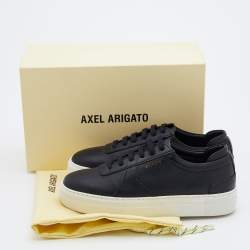 Pre Owned Axel Arigato Black Leather Platform Low Top Sneakers Size 38