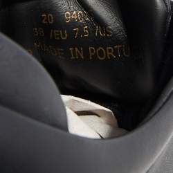 Pre Owned Axel Arigato Black Leather Platform Low Top Sneakers Size 38