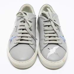 Axel Arigato Grey Leather Clean 90 Bird Low-Top Sneakers Size 40