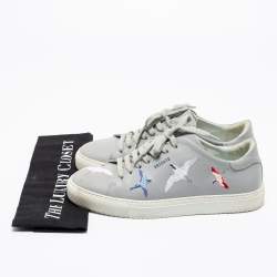 Axel Arigato Grey Leather Clean 90 Bird Low-Top Sneakers Size 40