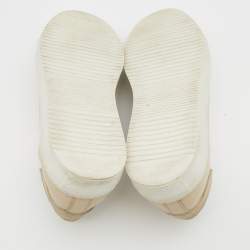 Pre Owned Axel Arigato Light Beige Leather And Suede Low Top Sneakers Size 39