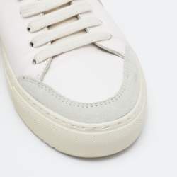 Pre Owned Axel Arigato White Leather Clean 90 Bird Embroidered Low Top Sneakers Size 39