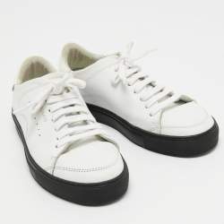 Pre Owned Axel Arigato White Leather Low Top Sneakers Size 36