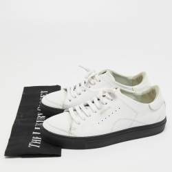 Pre Owned Axel Arigato White Leather Low Top Sneakers Size 36