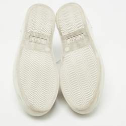 Pre Owned Axel Arigato White/Grey Leather and Suede Low Top Sneakers Size 36