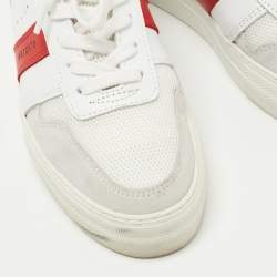 Pre Owned Axel Arigato White/Grey Leather and Suede Low Top Sneakers Size 36