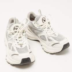 Axel Arigato White/Grey Mesh and Leather Marathon Runner Sneakers Size 37
