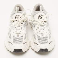 Axel Arigato White/Grey Mesh and Leather Marathon Runner Sneakers Size 37
