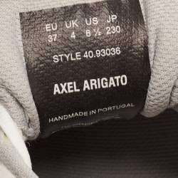 Axel Arigato White/Grey Mesh and Leather Marathon Runner Sneakers Size 37