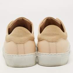 Axel Arigato Beige Leather and Suede Low Top  Sneakers Size 35