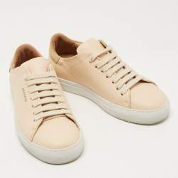 Axel Arigato Beige Leather and Suede Low Top  Sneakers Size 35