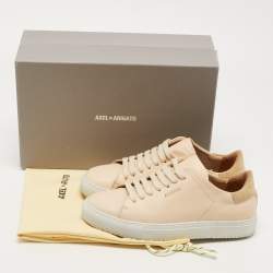 Axel Arigato Beige Leather and Suede Low Top  Sneakers Size 35