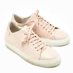 Pre Owned Axel Arigato Light Beige Leather And Suede Low Top Sneakers Size 37