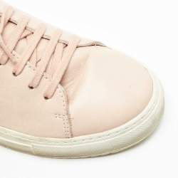Pre Owned Axel Arigato Light Beige Leather And Suede Low Top Sneakers Size 37