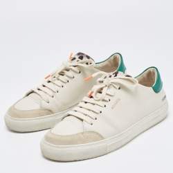 Pre Owned Axel Arigato Beige Leather and Suede Clean Sneakers Size 40