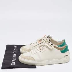 Pre Owned Axel Arigato Beige Leather and Suede Clean Sneakers Size 40