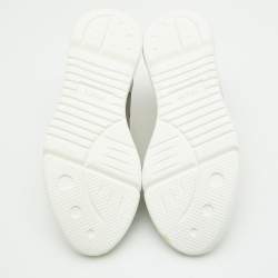 Pre Owned Axel Arigato White/Red Leather and Suede Dunk Low Top Sneakers Size 39