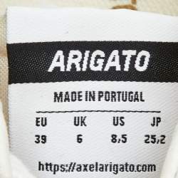 Pre Owned Axel Arigato White/Red Leather and Suede Dunk Low Top Sneakers Size 39