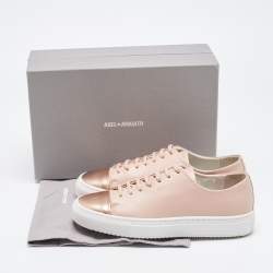 Pre Owned Axel Arigato Pink Leather Clean Low Top Sneakers Size 38