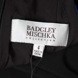 Pre Owned Badgley Mischka Collection Colorblock Sleeveless Evening Gown S