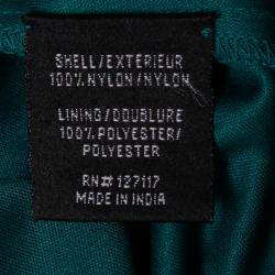 Pre Owned Badgley Mischka Collection Teal Green Floral Sequin Embellished Sleeveless Cocktail Dress XS