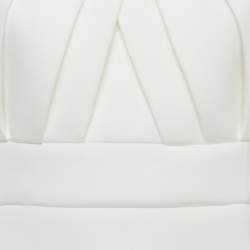 Pre Owned Badgley Mischka Ivory Jersey Off-Shoulder Embellished Midi Dress L