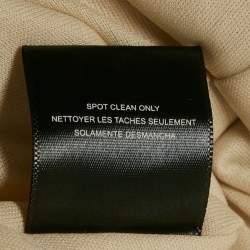 Pre Owned Badgley Mischka Gold Sequins Nylon Asymmetrical Neck Long Dress XS 